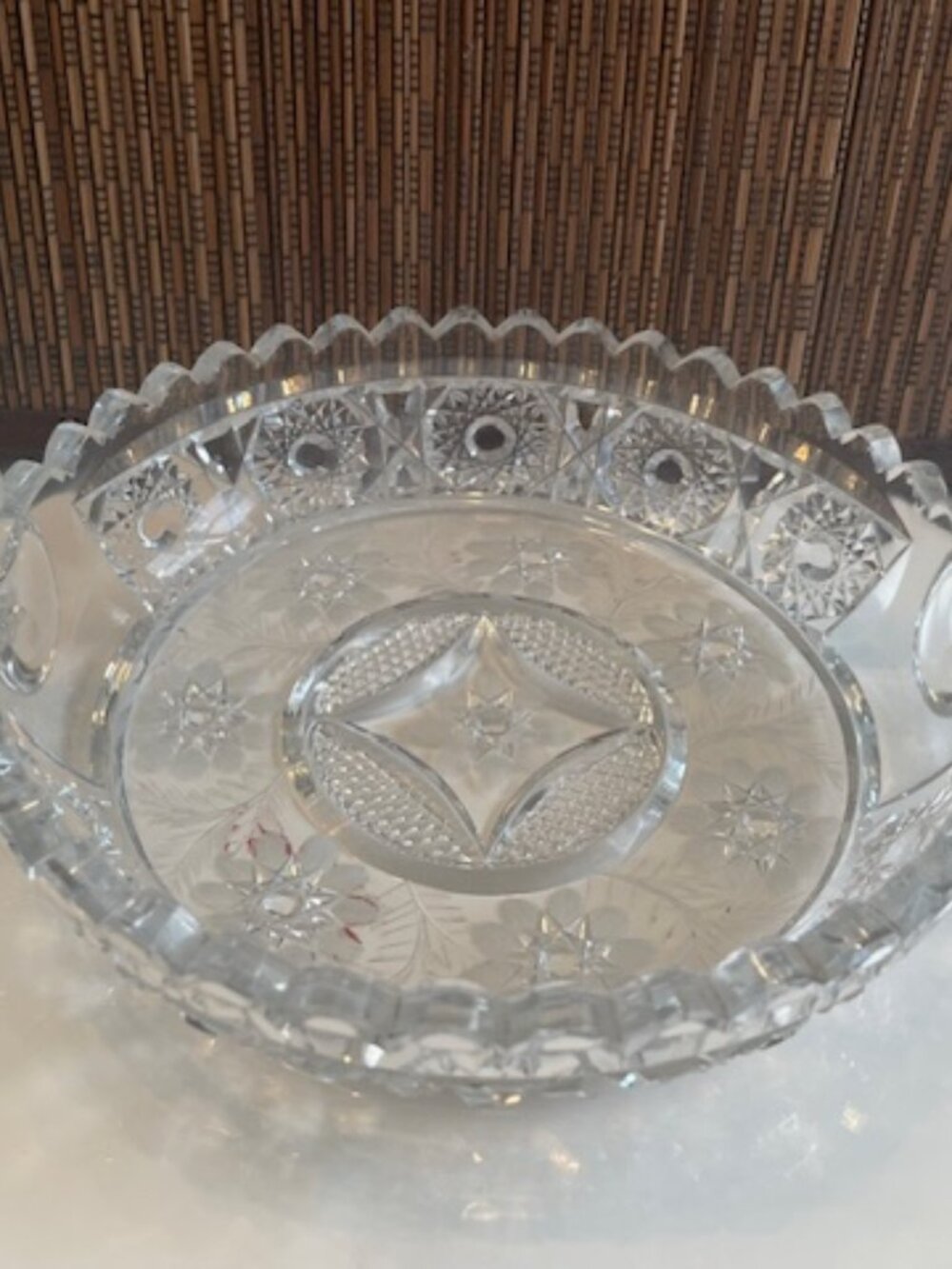 Vintage Pressed Glass Handled Nappy Dish – Clear Scalloped Candy Bowl